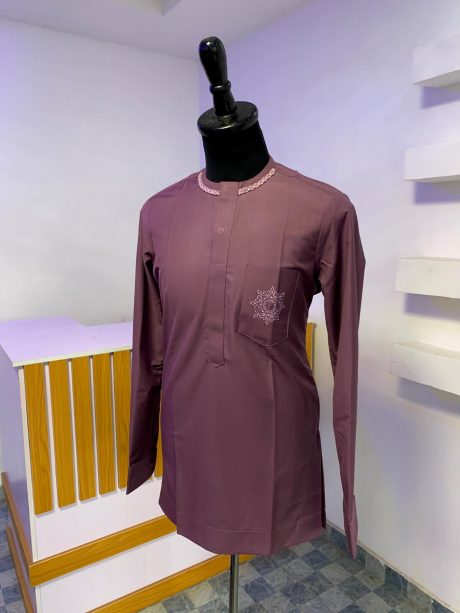 A Mauve agbada X Branch embroidery deets