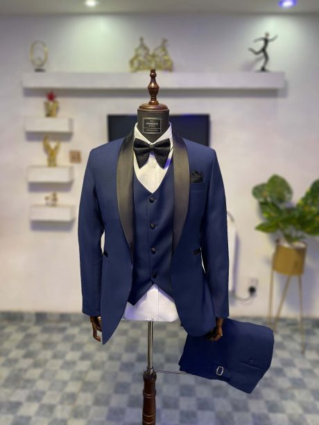 Navy three-piece Tuxedo