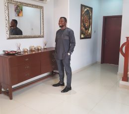 Detailed Ash Men’s Kaftan