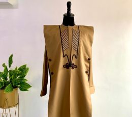 Gold Kimono Agbada Set
