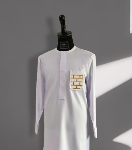 White Kaf with a brick patterned pocket