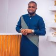 A blue X grey kaftan piece