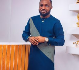 A blue X grey kaftan piece