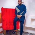 A blue X grey kaftan piece