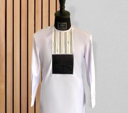 Trendy white kaftan set
