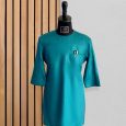 Striped teal kaftan set