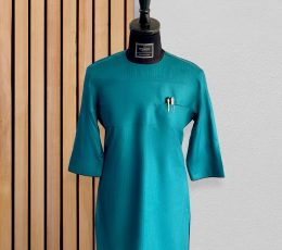 Striped teal kaftan set