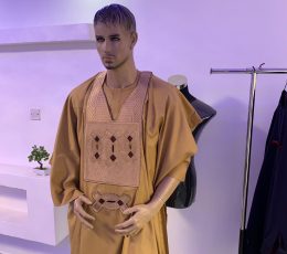 A gold-gold agbada set