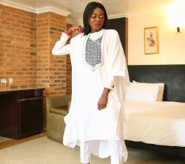 Female White agbada set
